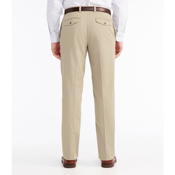 NWT Mens 36x30.5 LL Bean Classic Fit Plain Front Wrinkle-Free Dress Chino Pants - Picture 4 of 6
